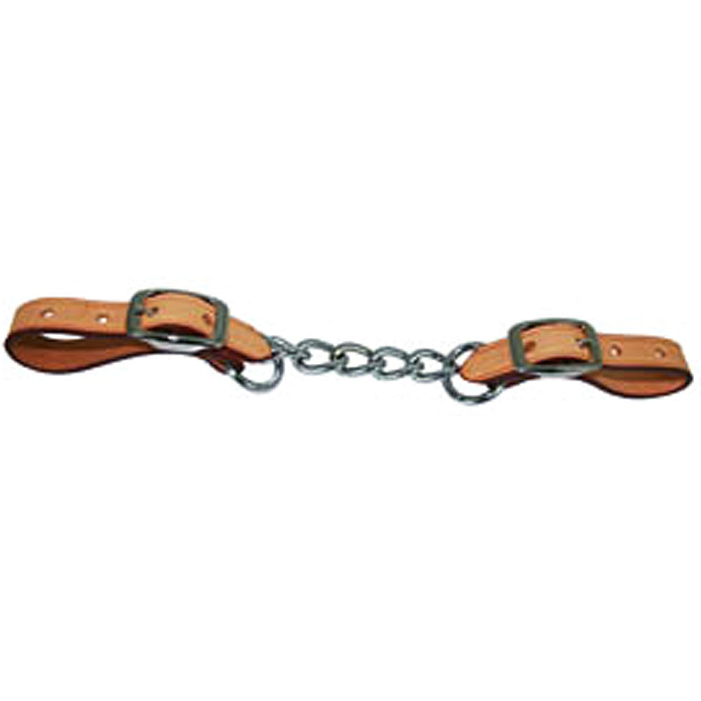 U-5/8 Inch Hilason Western Horse Skirting Leather Single Link Mouth Curb Chain