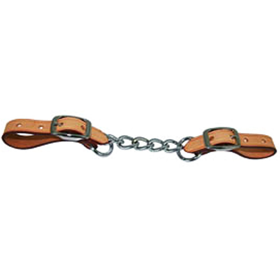 Leather hobbles with chain connector - Hilason