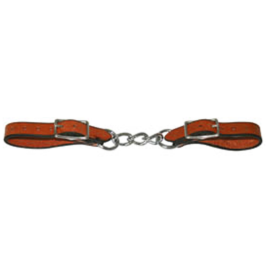 Leather curb chain with buckle straps - Uhorse