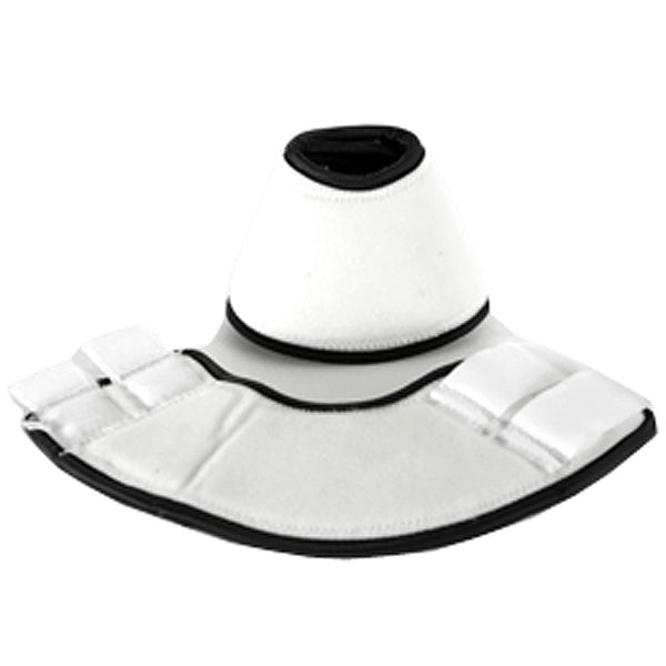White fleece neck warmer with black trim - Uhorse