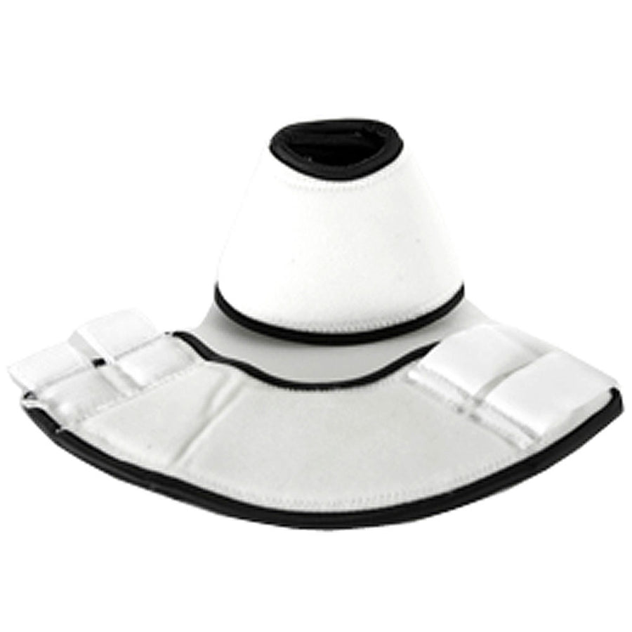 White fleece neck warmer with black trim - Uhorse