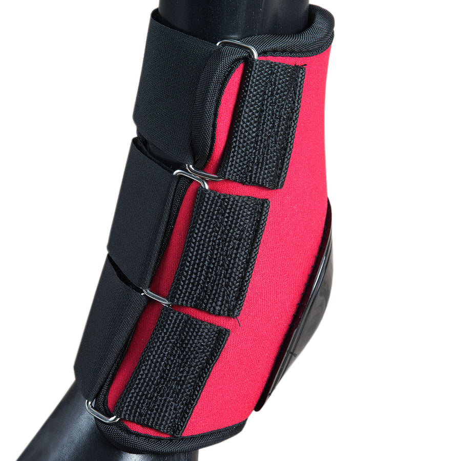 U-Red Hilason Western Horse Tack Leg Protection Deluxe Skid Boots Red - Uhorse