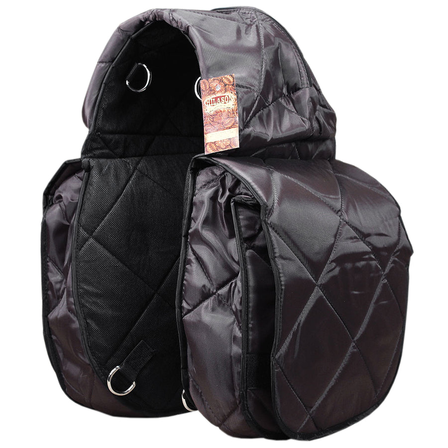 HILASON Western Tack 210D Horse Brown Nylon Saddle Bag - Uhorse