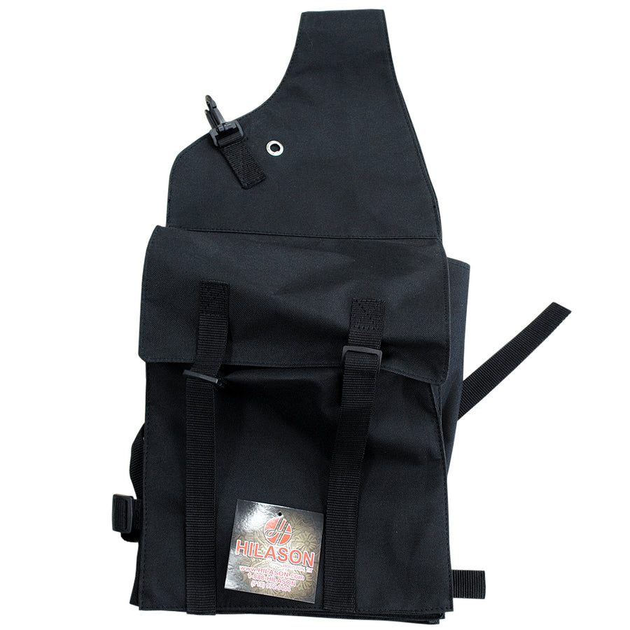 9"X4.5"X12" Hilason Western 600D Nylon Horse Saddle Bag Black - Uhorse