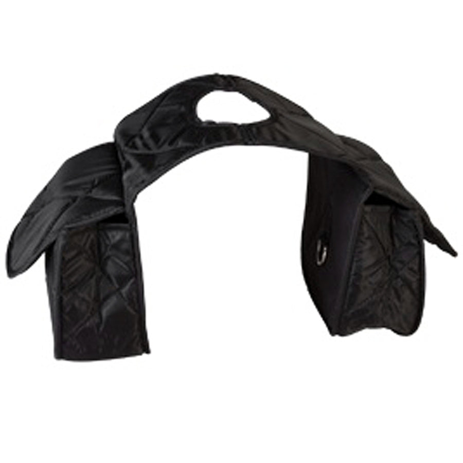 Black nylon saddle bags with quilted pattern - Uhorse