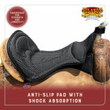 Hilason Anti Slip Cushion Grip Saddle Seat Cover With Cushion Black