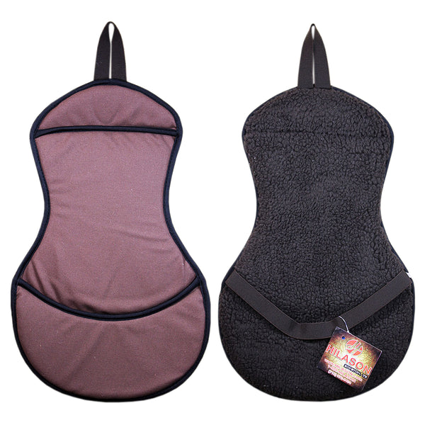 Hilason H. Tk. Fleece English Saddle Seat Cover Brown Foam Padded – by Hilason – Cowboy and equestrian accessories