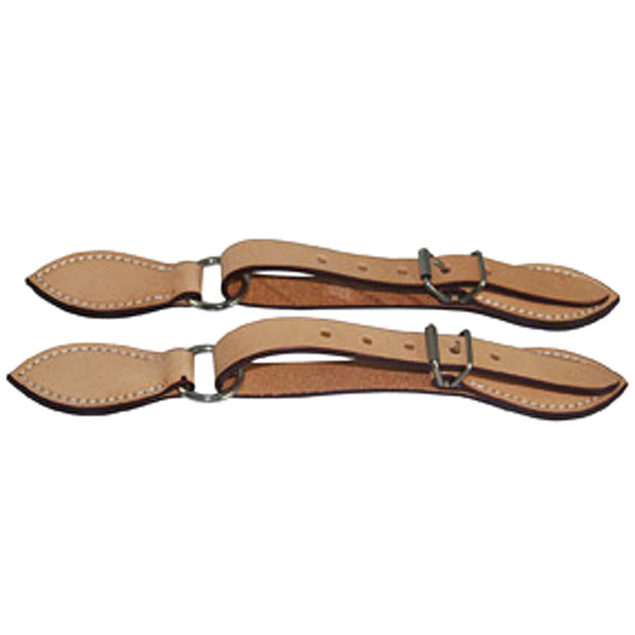 Leather spur straps with stitching detail - Uhorse