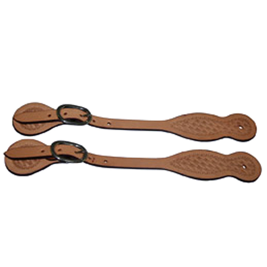 Leather spur straps with black hardware - Uhorse