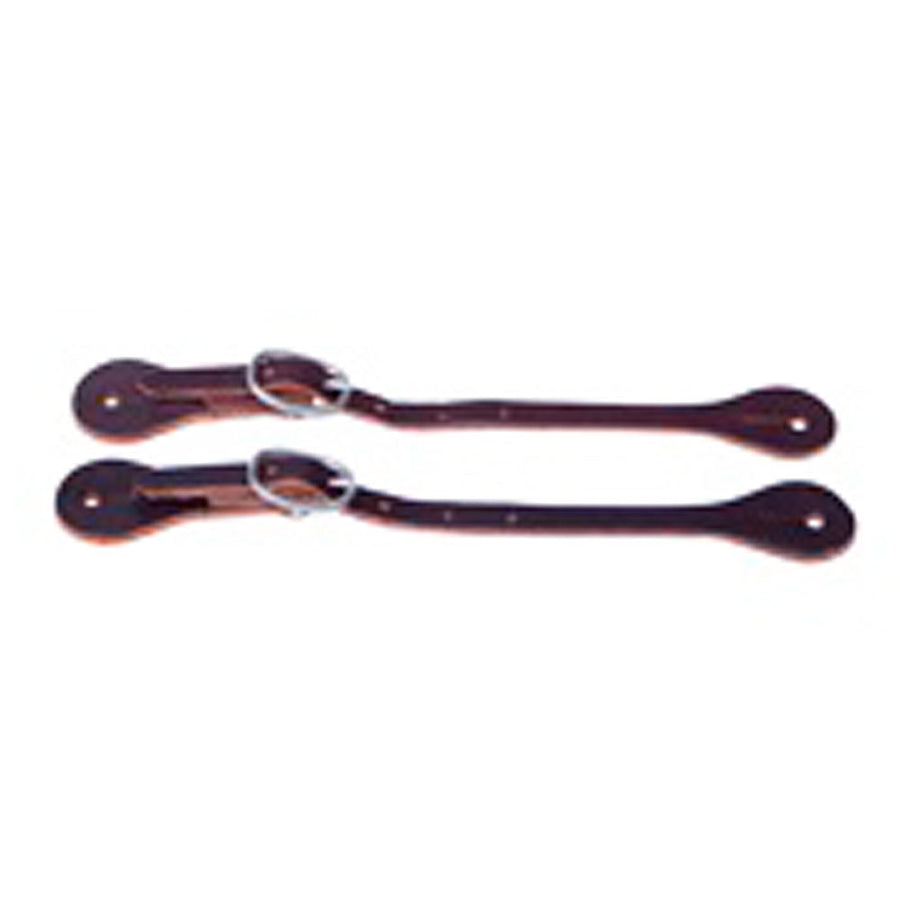 Pair of brown leather spur straps with buckles - Uhorse