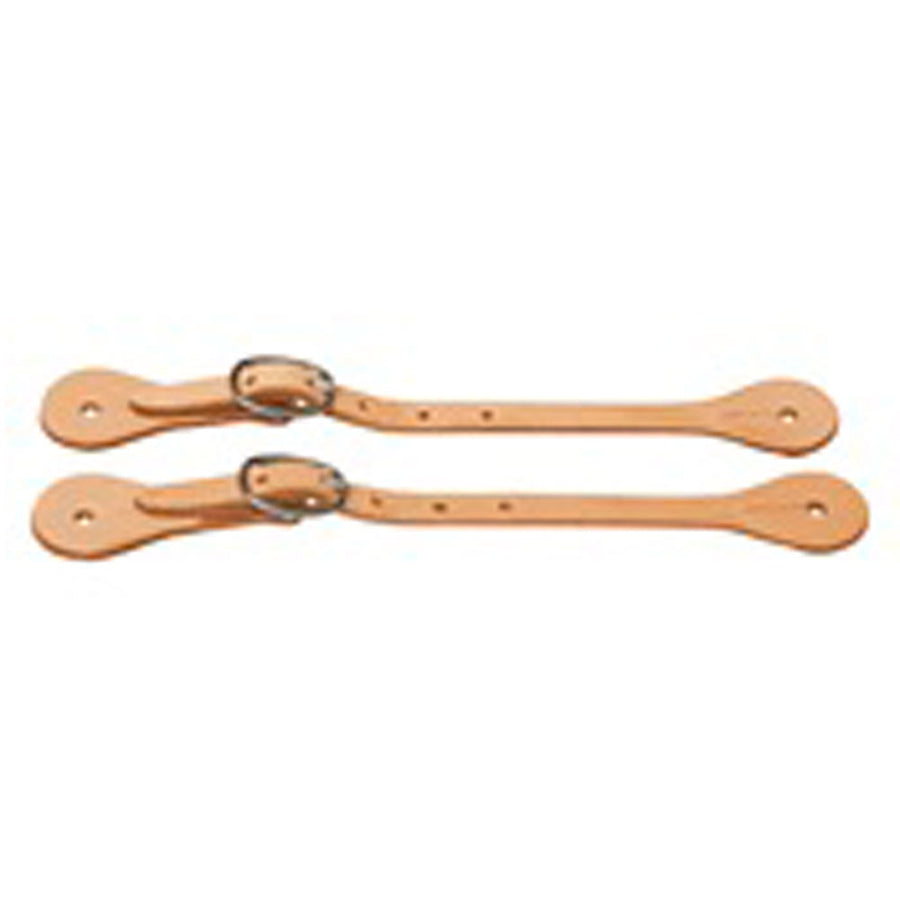 Tan leather spur straps with buckles - Uhorse