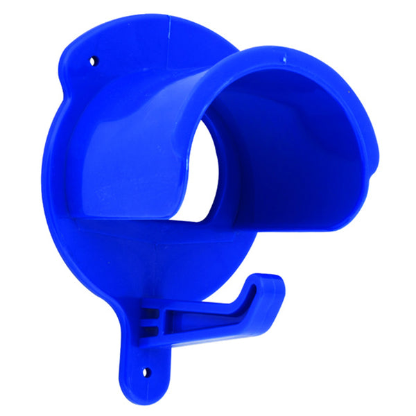 Blue synthetic horse water bucket with mounting bracket - Uhorse