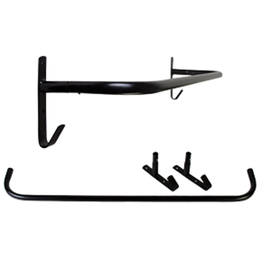Black metal saddle rack with hooks - Uhorse