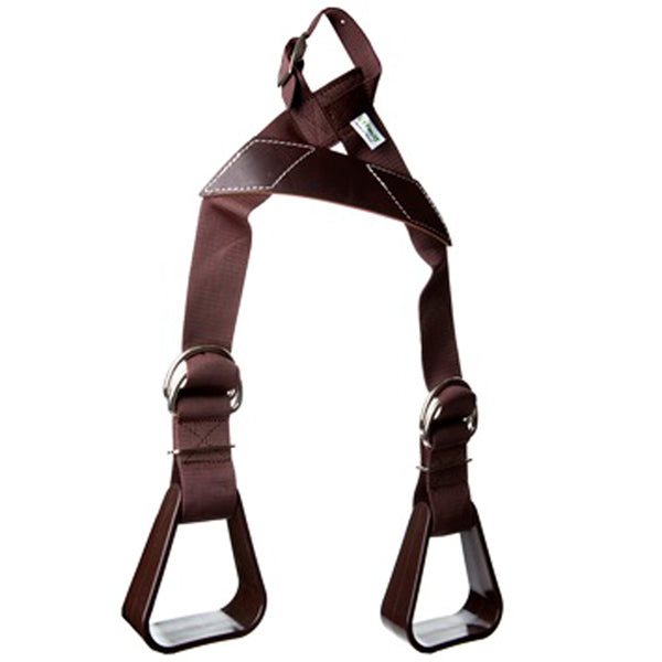 Brown nylon stirrup hobbles with metal rings - Uhorse