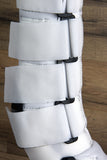 Large Hilason 4 In 1 Horse Leg Combo Sport Boots White Pair