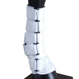 Large Hilason 4 In 1 Horse Leg Combo Sport Boots White Pair - Uhorse