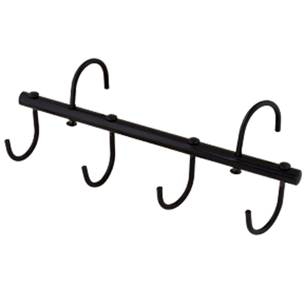 Black metal saddle rack with hooks - Uhorse