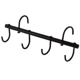 Black metal saddle rack with hooks - Uhorse