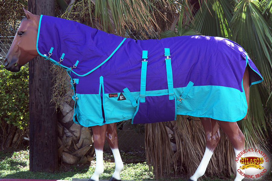 HILASON 1200D Waterproof Winter Horse Blanket Neck Cover Belly Wrap | Turnout Blankets for Horses