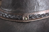 HILASON L M S X Hand Made Genuine Cubic Leather Crushable Hat 3 In Brim | Cowboy Cow Girl Hats Sun for Women & Men Fedora