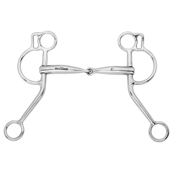 BAR H EQUINE Argentine Snaffle Bit with Single Jointed Mouthpiece - Uhorse