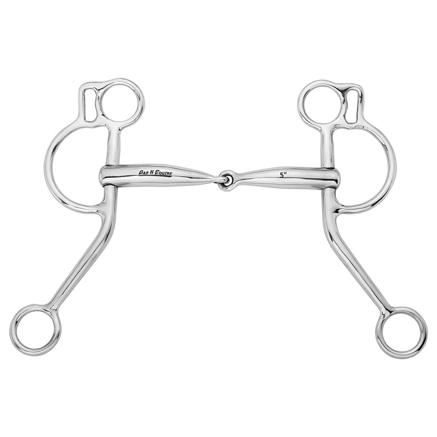 BAR H EQUINE Argentine Snaffle Bit with Single Jointed Mouthpiece - Uhorse