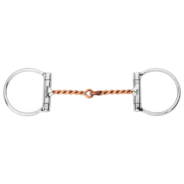 BAR H EQUINE D Ring Twisted Copper Wire Jointed Snaffle Bit - Bar H Equine