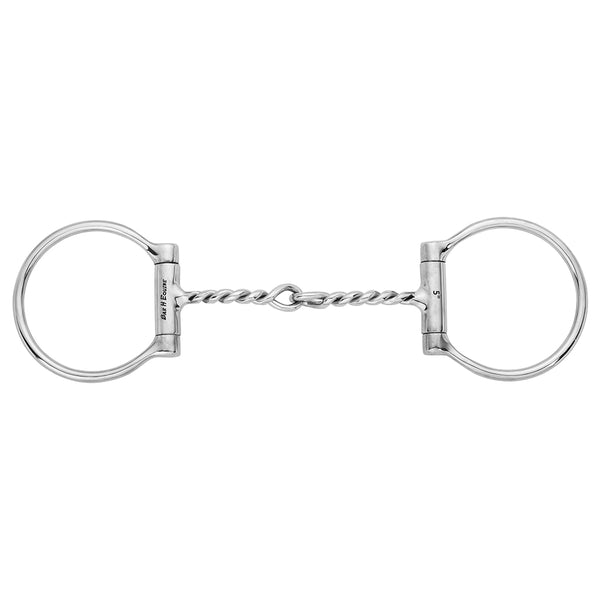 BAR H EQUINE D-Ring Stainless Steel Twisted Wire Snaffle Bit by Hilason – Cowboy and equestrian accessories