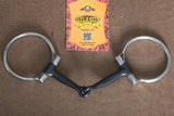 5" Hilason Western Sweet Iron Ring Stainless Steel Horse Black Mouth Bit