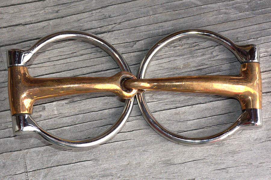 5" Hilason Western Horse Mouth Solid Cooper Ring StainlessSteel Bits