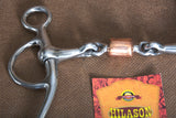 5" Hilason Western German Silver Horse Bit W/ Copper Roller Mouth