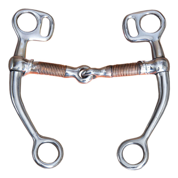 5" Hilason Western Horse Steel Mouth Bit with Copper Roller - Uhorse