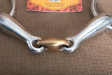 5" Hilason Western Loose Ring Copper Link Solid Mouthpiece Horse Bit