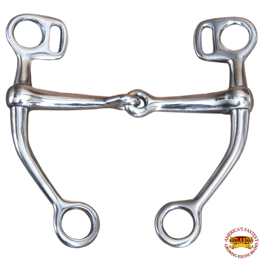 5" Hilason Horse Mouth Steel Tom Thumb Bit with Jointed - Uhorse