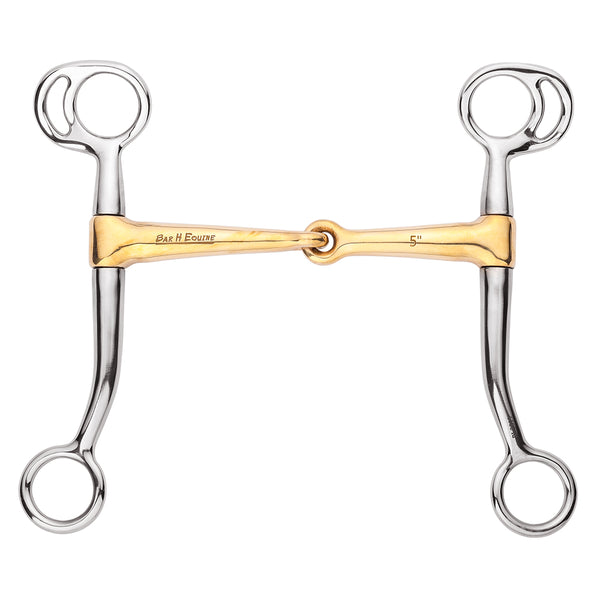 BAR H EQUINE Tom Thumb Bit with Single-Jointed Copper Mouthpiece - Uhorse