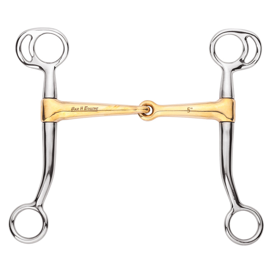 BAR H EQUINE Tom Thumb Bit with Single-Jointed Copper Mouthpiece - Uhorse