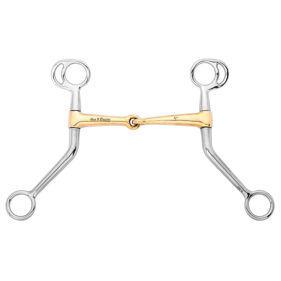 BAR H EQUINE Tom Thumb Bit with Single-Jointed Copper Mouthpiece - Uhorse