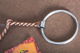 5" Hilason Western Loose Ring Horse Bit W/ Twisted Copper Wire Mouth