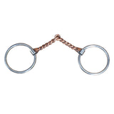 5" Hilason Western Loose Ring Horse Bit W/ Twisted Copper Wire Mouth