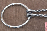 5" Hilason Horse Stainless Steel Loose Ring Bit W/ Double Twisted Wire Mouth