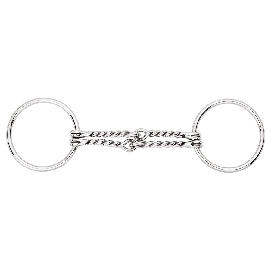 BAR H EQUINE Loose Ring Bit with Double Twisted Steel Wire Mouthpiece - Uhorse