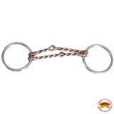 5" Hilason Western Loose Ring Horse Bit W/ Double Twisted Copper Wire Mouth