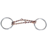 5" Hilason Western Loose Ring Horse Bit W/ Double Twisted Copper Wire Mouth