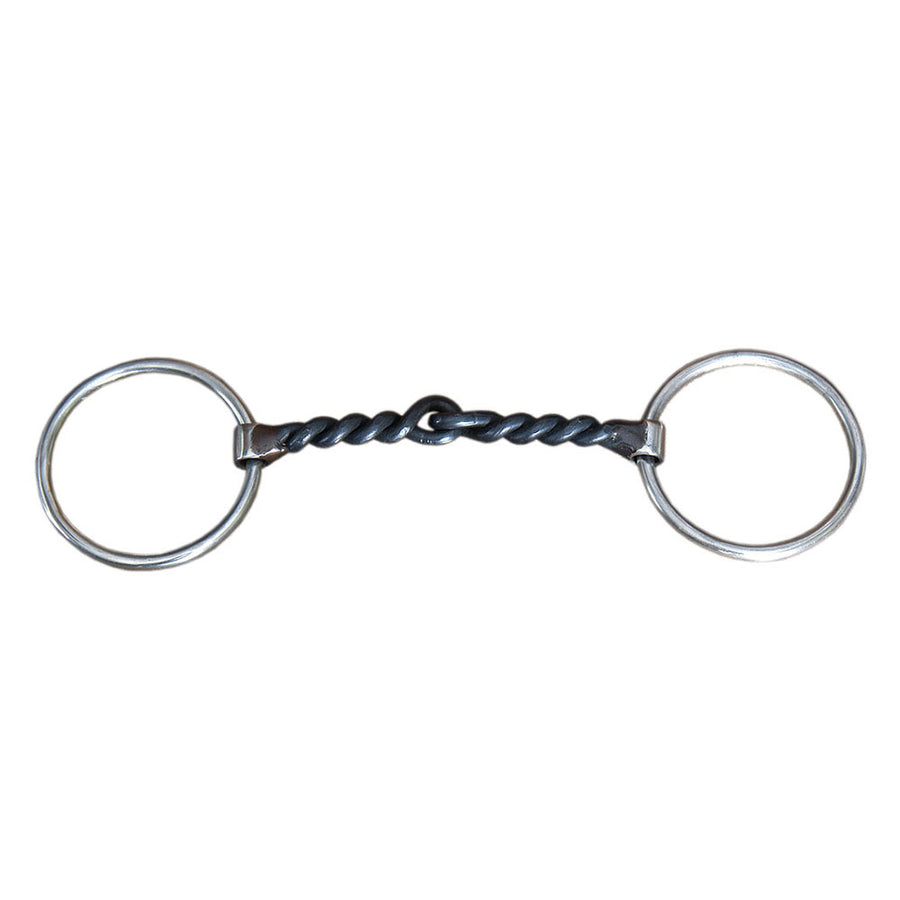 5" Hilason Western Loose Ring Horse Bit with Twisted Sweet Iron Mouth - Uhorse