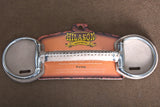5" Hilason Western Leather Covered Stainless Steel Horse Mouth Bit