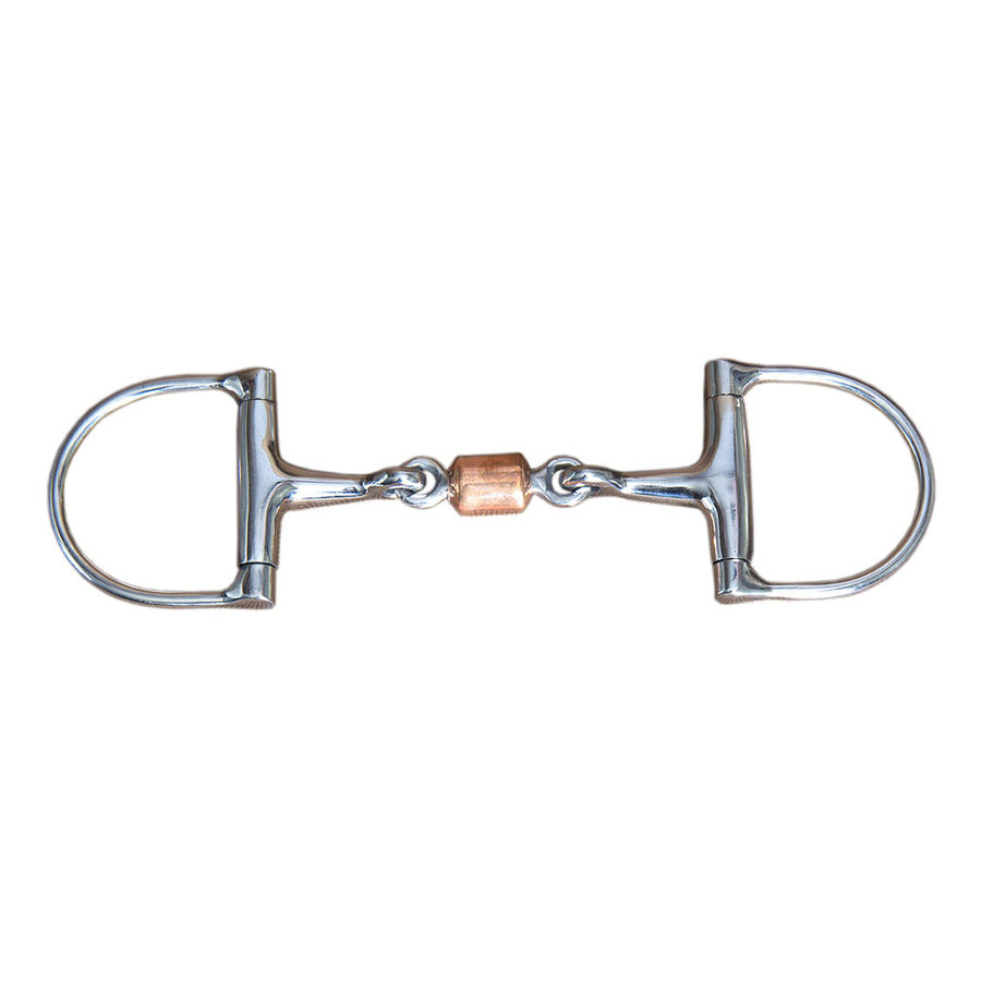 5" Hilason W. Stainless Steel Dee Bit With Copper Ruler Mouth – by Hilason – Cowboy and equestrian accessories