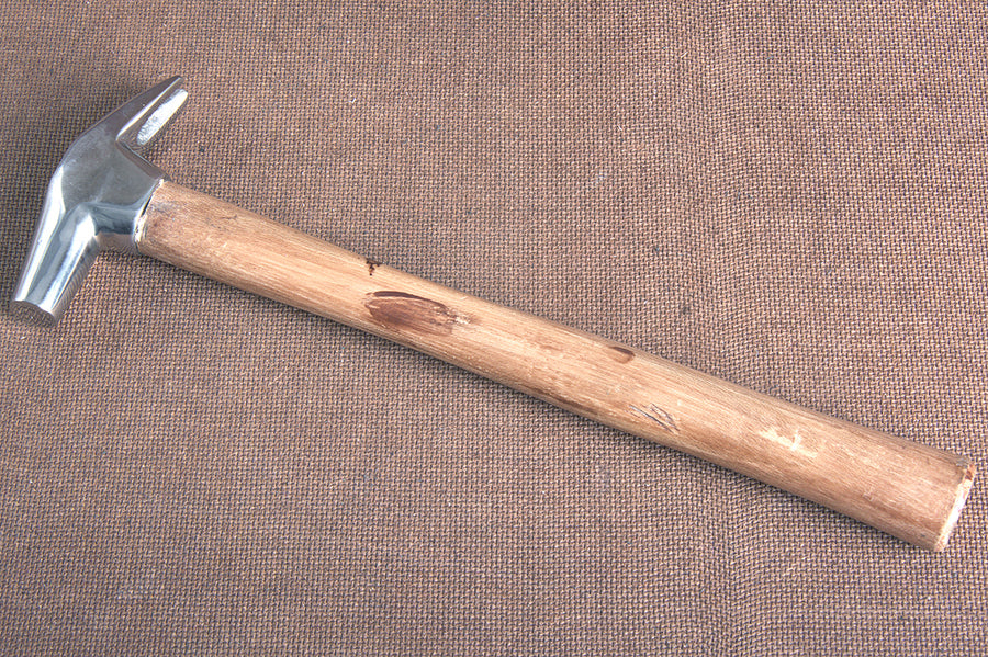 Hilason Western Leather Farrier Tool Care Hammer With Wooden Handle