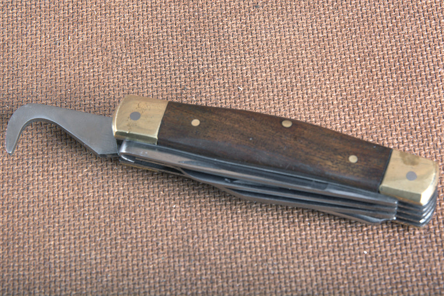 Hilason Western Leather Farrier Tool Horse Stable Care Five Blade Knife