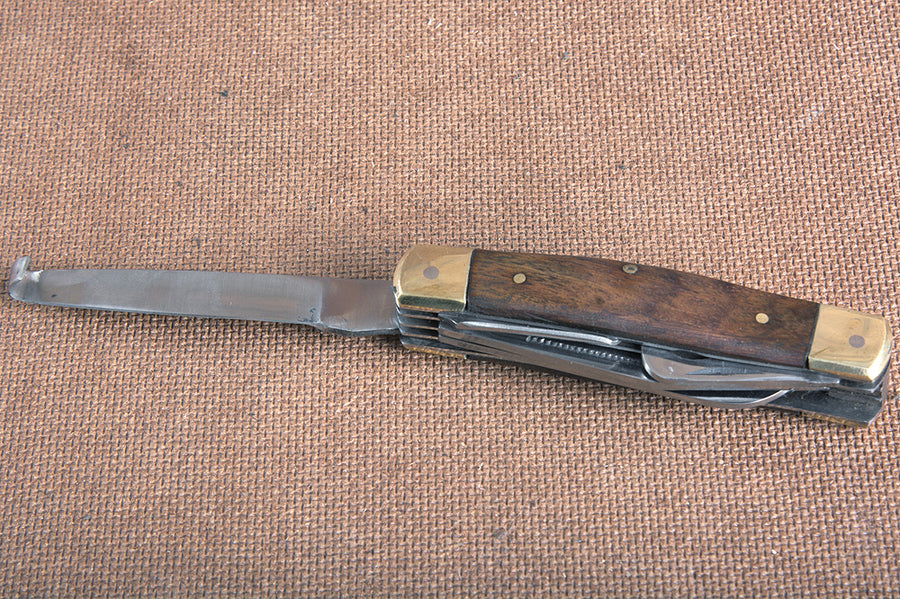 Hilason Western Leather Farrier Tool Horse Stable Care Five Blade Knife