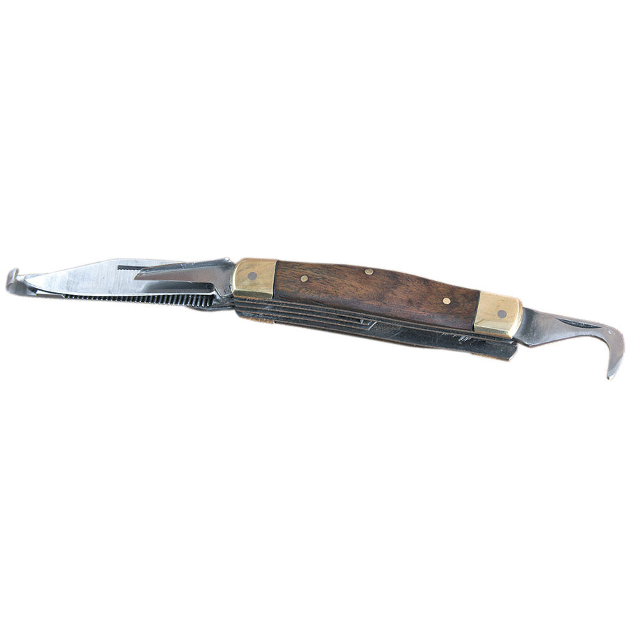 Hilason Western Leather Farrier Tool Horse Stable Care Five Blade Knife